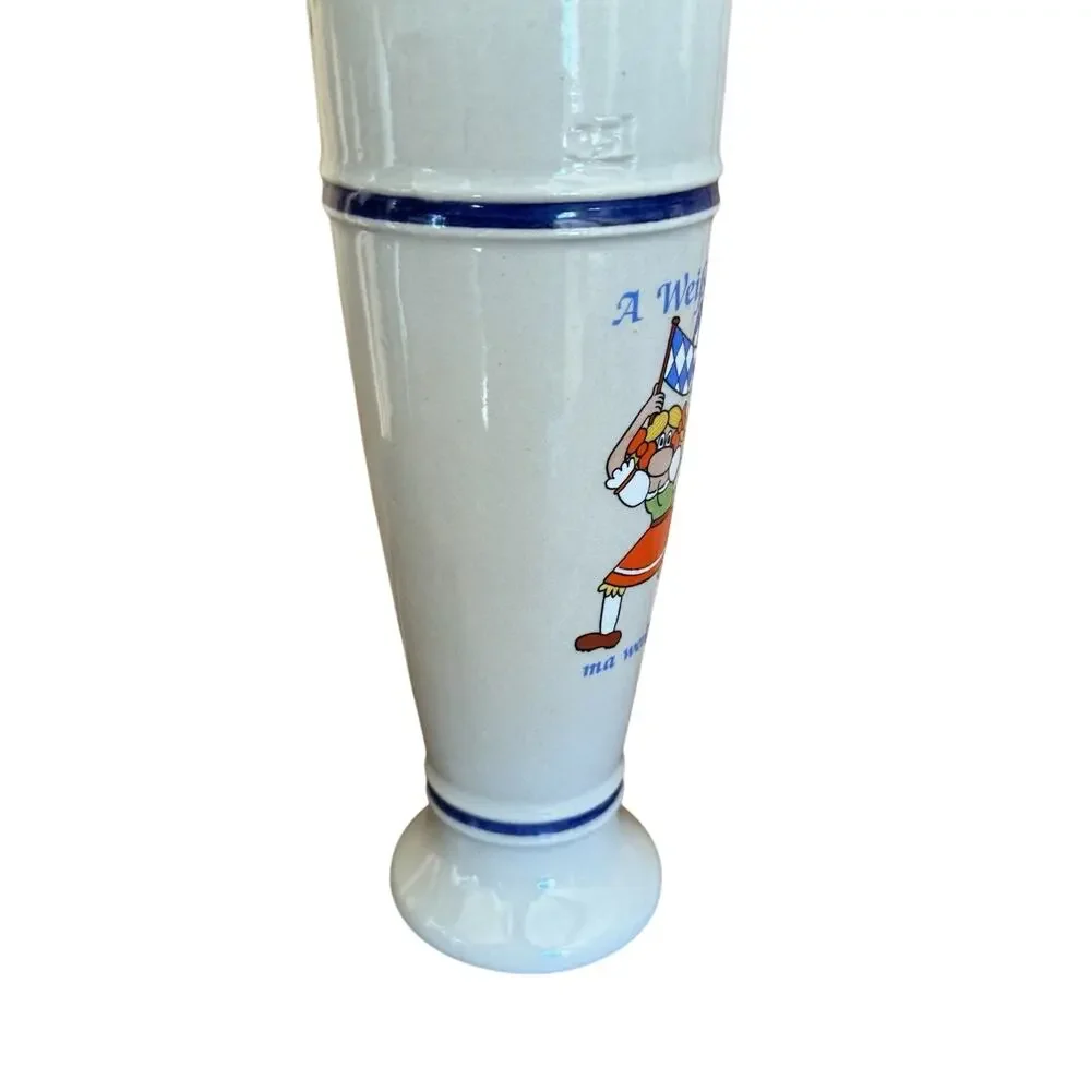 Vintage German Pilsner-Shape .05 L Stoneware Weisbier Stein Domdesign